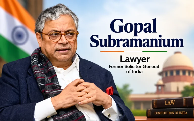 Gopal Subramanium: The Lawyer Who Walked Away From the Government’s Top Law Job Gopal Subramanium